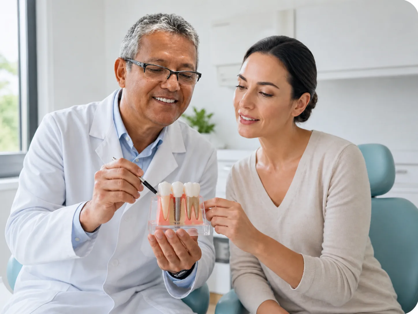 Dr. Carlos conduz conversa clínica sobre implante dentário