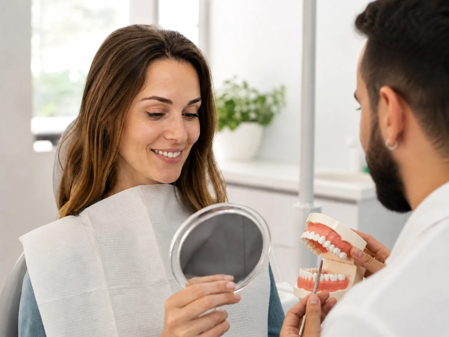 Orientação sobre higiene e saúde gengival