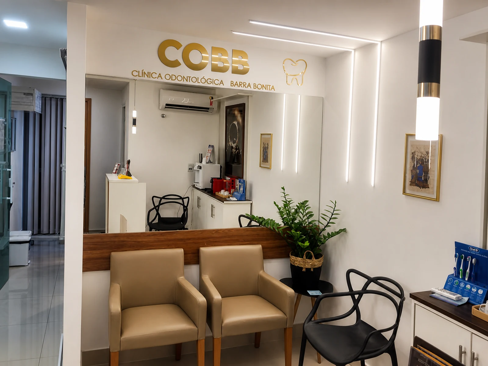 Recepção da Clínica Odontológica Barra Bonita no Recreio dos Bandeirantes